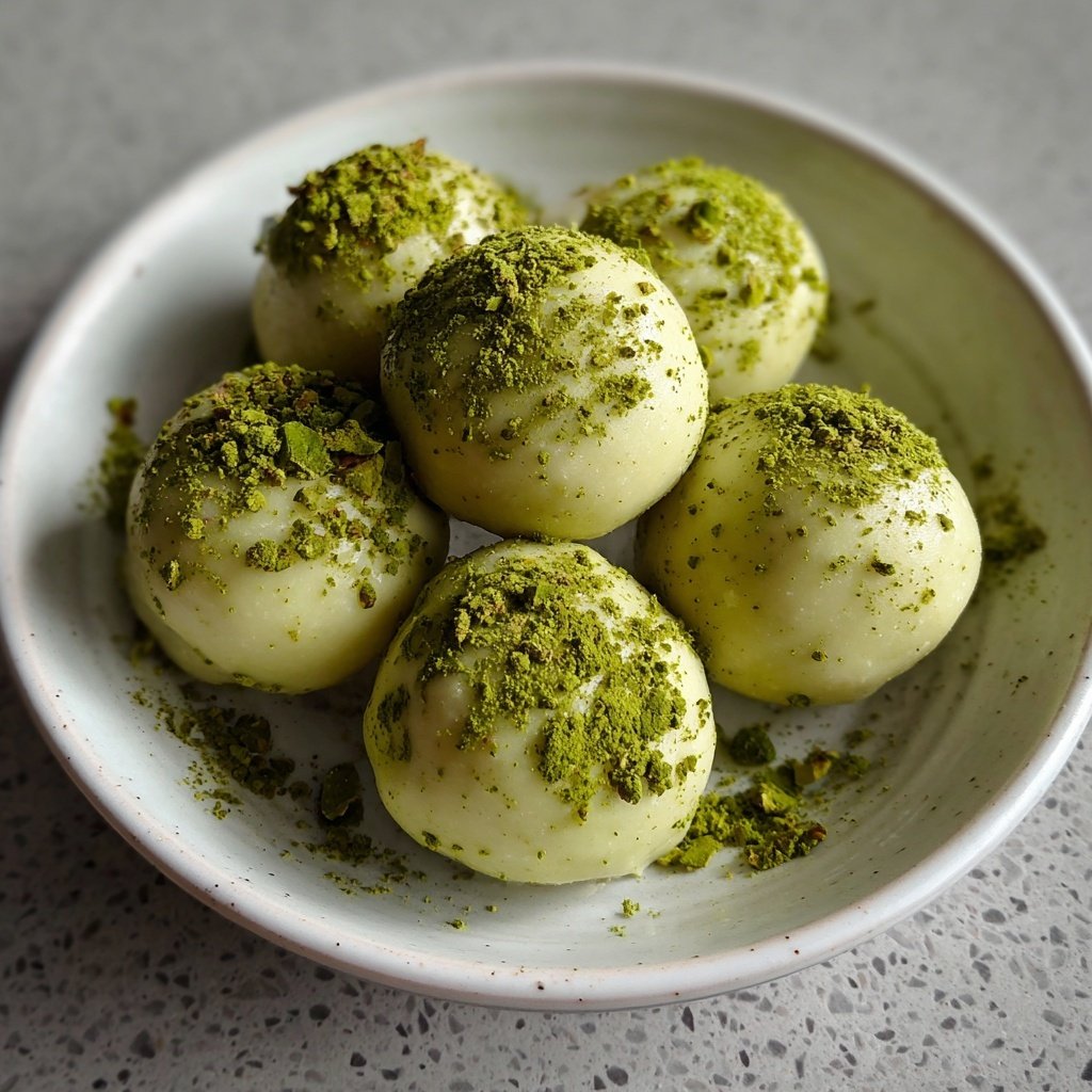 White Chocolate Matcha Truffles