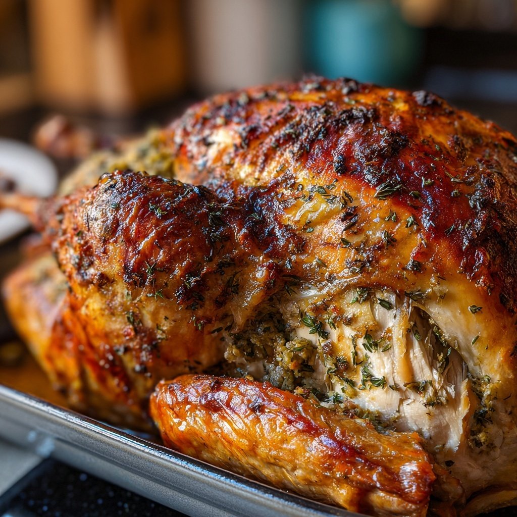 Seasonal & Festive Thanksgiving Herb Stuffed Turkey