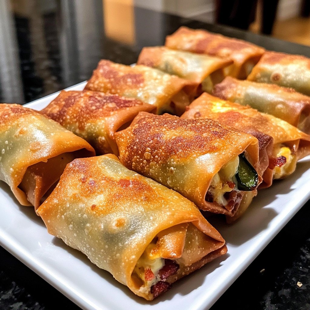 Tasty Finger Food Mini Jalapeno Popper Egg Rolls