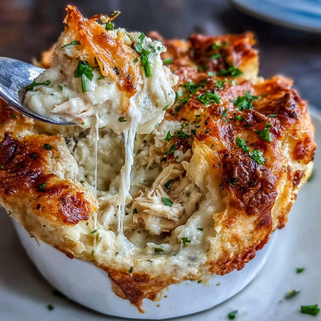 Shredded Chicken Green Chile Bake