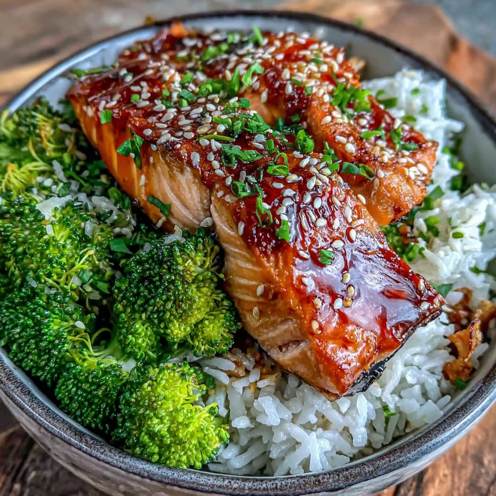 Teriyaki Salmon Rice Bowl