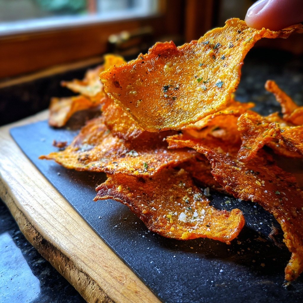 Crispy Eggplant Garlic Chips