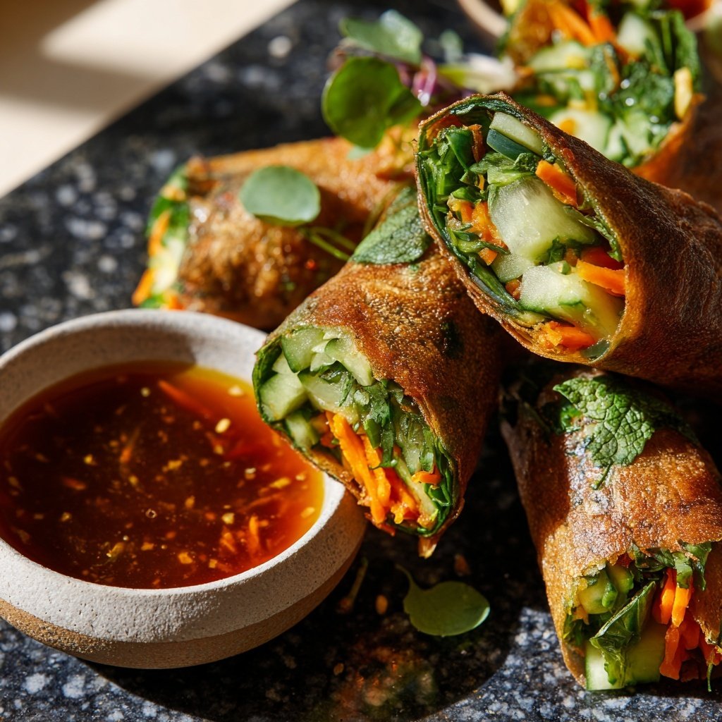 Super Bowl Veggie Spring Rolls