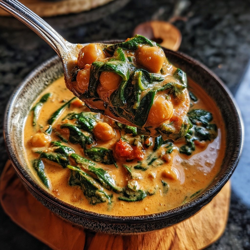 Creamy Spinach Chickpea Stew