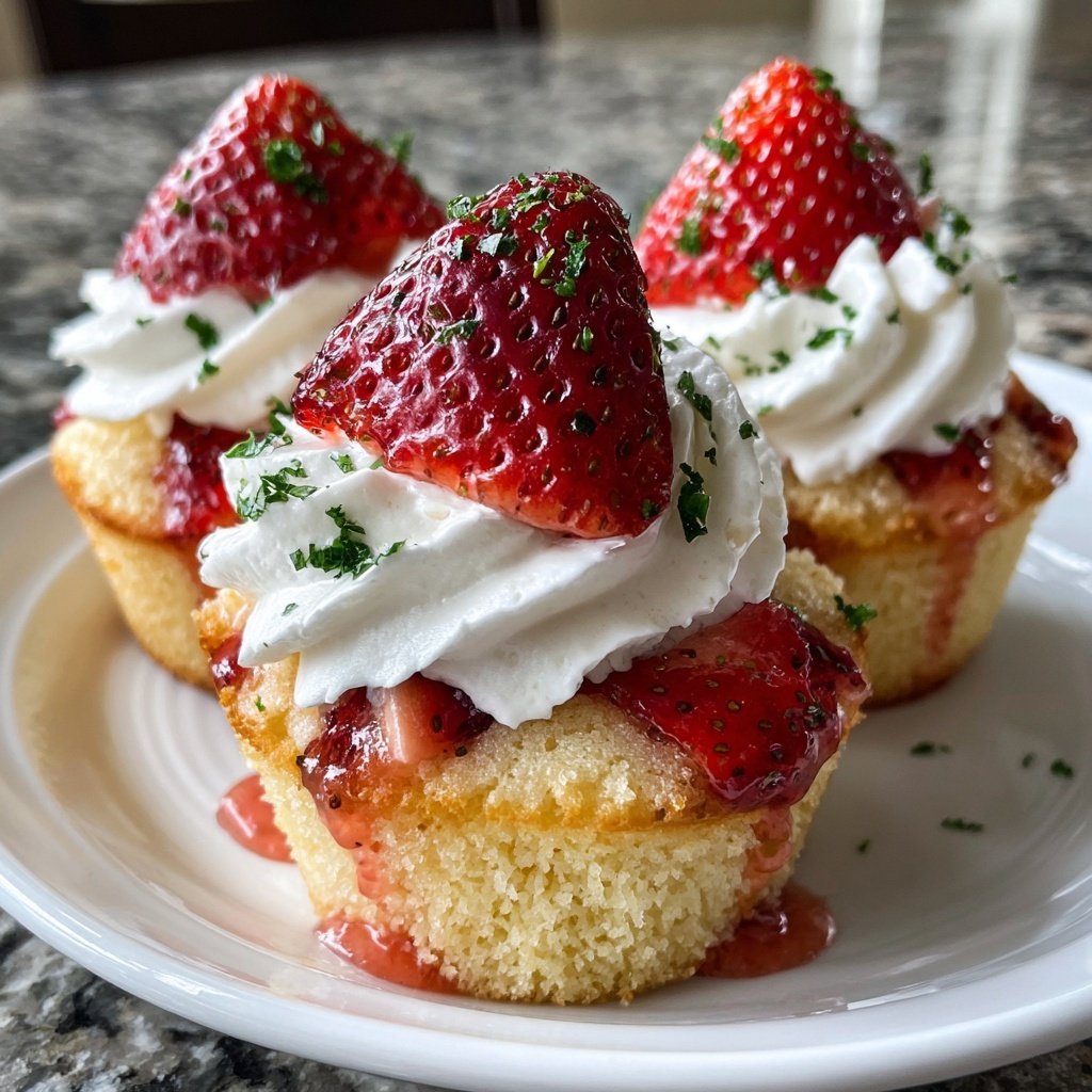 Classic Strawberry Shortcake Cupcakes