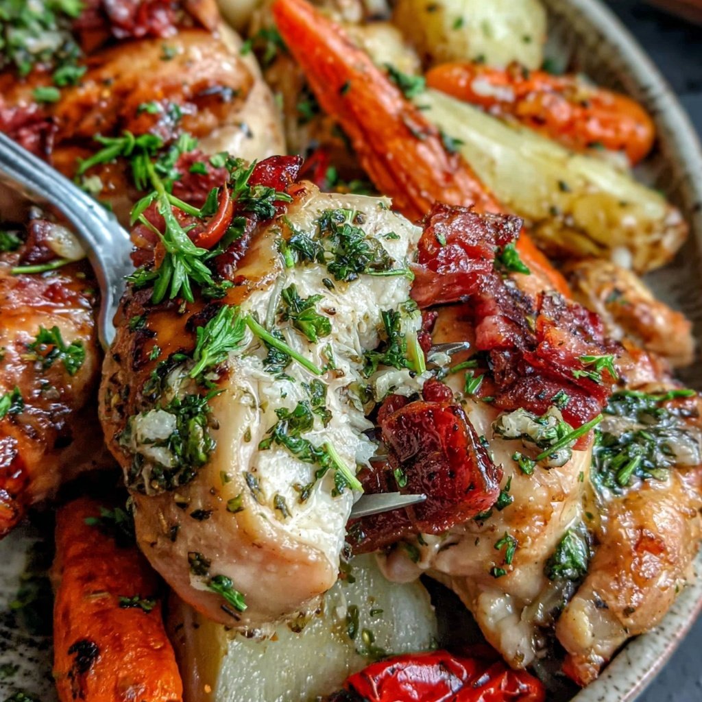 Healthy Lemon Herb Chicken With Roasted Vegetables