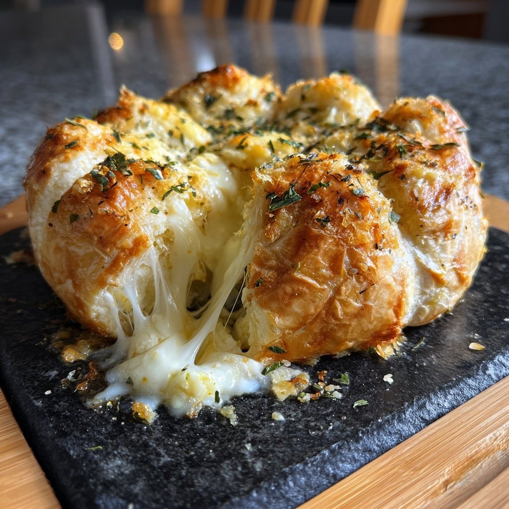 Warm Camembert with Garlic and Herbs