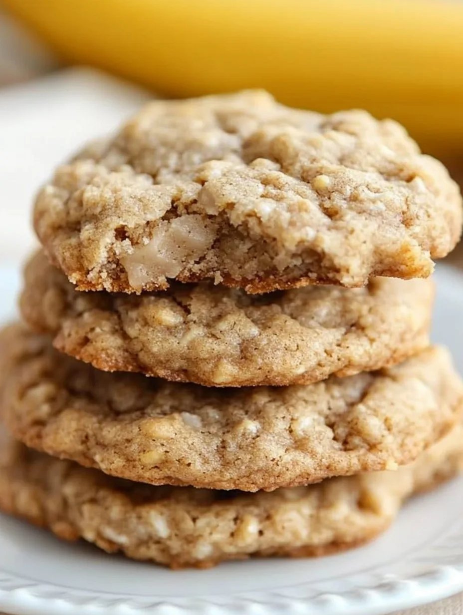 Chewy Banana Oatmeal Cookies