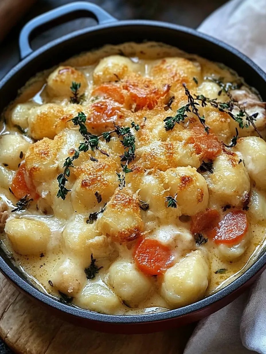 One Pot Gnocchi Chicken Pot Pie