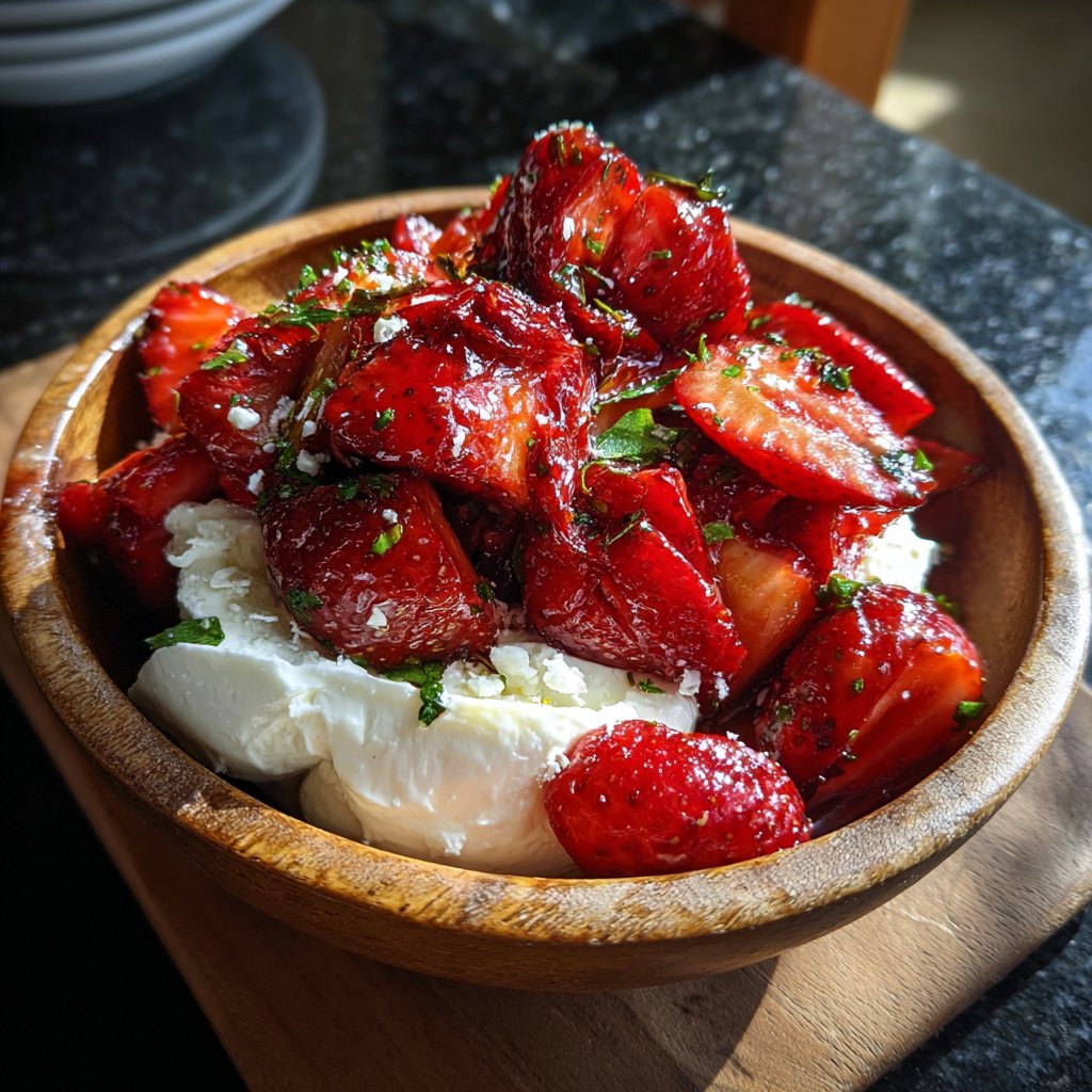 Roasted Strawberry Burrata Salad