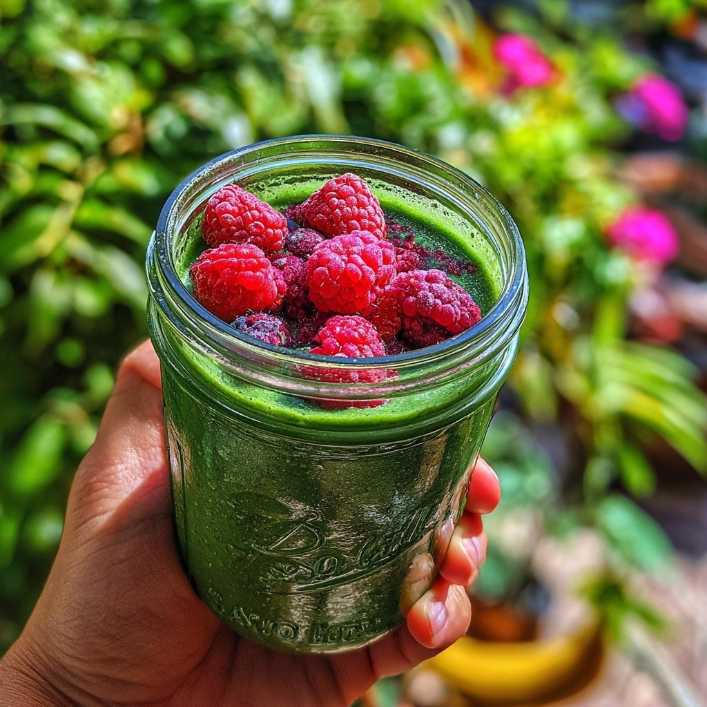 Berry Spinach Breakfast Smoothie