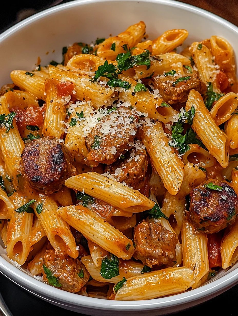 Creamy Cajun Sausage Pasta (One Pot)